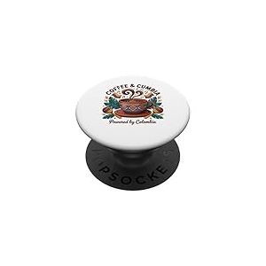 Drapeau Colombie Café Garçons Filles Colombian Gear Drapeau Columbia PopSockets PopGrip Adhésif