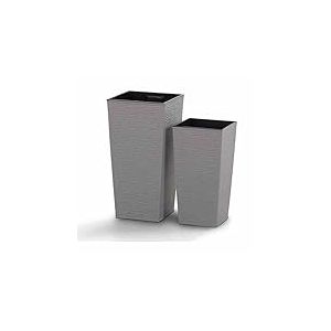 Siena Garden Eco Nizza Lot de 2 Pots Jardinière Gris
