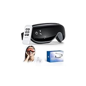 RENPHO masseur oculaire avec t&eacute;l&eacute;commande et chaleur, masque de massage des yeux rechargeable avec musique bluetooth pour soulager la fatigue oculaire, poches oculaires sec am&eacute;liorer le sommeil