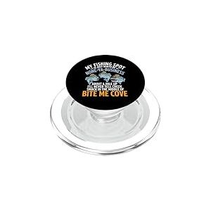 Drôle de pêche spot Bite Me Cove Pêche hilarante pêcheurs PopSockets PopGrip pour MagSafe