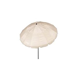AKTIVE 62275 - Parasol de Plage Pliable et Coupe-Vent Crème Ø195 cm, Inclinable, avec Protection UV50, Brise-Vent de Plage, Grand Parasol, Parasol de Plage, Parasols de Plage