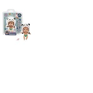 Cicciobello Amicicci Animal Cuties Panda Boy, Mini Personnage avec Casquette d'animal et Queue sur la Couche, pour Filles à partir de 3 Ans, CC038100, Giochi Preziosi