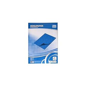 TIPTOP OFFICE Lot de 50 feuilles de papier carbone pour écriture manuscrite Bleu