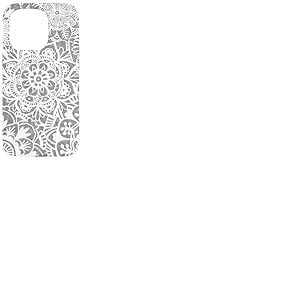 Gris Mandala Fleur Motif Floral Boh&egrave;me Chic Coque pour iPhone 15 Pro