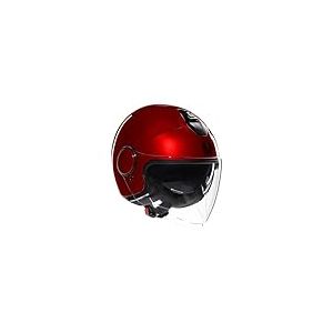 AGV - ETERES E2206, Casque Moto Jet Unisexe, Casque Moto Ouvert avec Anneau Antivol, Visi&egrave;re Anti-Rayures et Anti-UV, Technologie d'Absorption Instantan&eacute;e de la Sueur, Corsa Red, XS