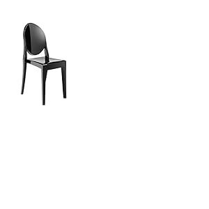 Kartell Victoria Ghost, Chaise, Noir, Lot de 2