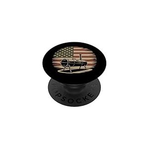 Barbecue fumoir Drapeau am&eacute;ricain Patriotique Pitmaster PopSockets PopGrip Adh&eacute;sif
