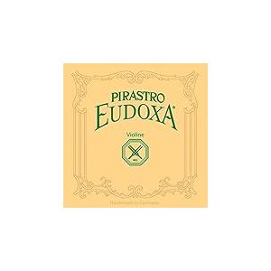 Pirastro Eudoxa Jeu de cordes de violon de taille moyenne faites à la main avec cordes en boyau recouvertes de plaie, cordes de qualité supérieure pour les joueurs de violon professionnels et avancés,