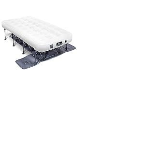 Ivation EZ-Bed (Lit Simple) Matelas Gonflable avec Cadre et Valise à roulettes, Auto-Gonflable, avec arrêt Automatique, Surface Confortable, idéal pour Les invités, Les Voyages, Les Vacances