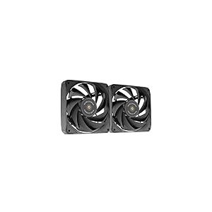Watio Wave Ventilateur - kit de 2 ventilateurs auxiliaires, couleur noire, silencieux, design moderne, idéal pour améliorer la circulation de l'air dans les petits espaces