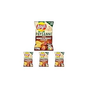 Lay's Chips Saveur Oignon de Roscoff caramélisé 120g (Lot de 4)
