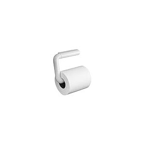 iDesign dévidoir Papier Toilette Pratique, Porte Papier WC Simple à Fixer au Mur, dérouleur Papier Toilette Discret en Plastique, Blanc