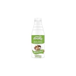 NESTLÉ DOCELLO Sauce Sensation Hazelnut - Sauce Dessert Noisette - Forte Teneur en Noisette (12%) - Aide à la Pâtisserie, Topping, Nappage Gâteau, Coulis - Bouteille Squeeze - 750g