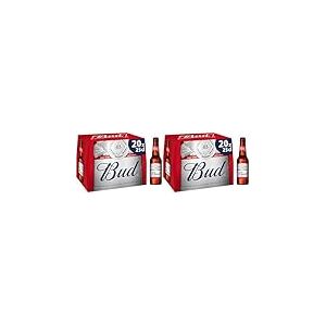 Bud Bi&egrave;re Pack 20 Bouteilles 25cl (Lot de 2)