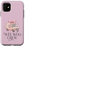 Wee Woo Crew Ambulance Coquette Noeud Mignon Ambulance ambulancier ambulancier ambulancier Coque pour iPhone 11
