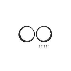 Hooke Road Wrangler TJ Matte Black Headlight Bezels Cover Trim for 1997-2006 Jeep Wrangler TJ (Pair)