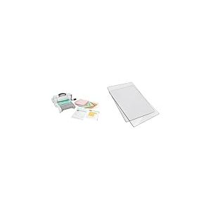 Kit de démarrage manuel Sizzix Big Shot pour découpe et gaufrage (6 pouces) | Fabrication de cartes & 655093 Tapis de Découpe Standard, Plastique, Transparent, 22.2 x 15.5 x 0.3cm, lot de 2