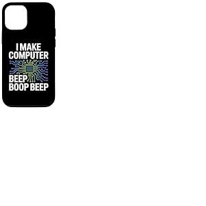 I Make Computer Beep Boop Beep Ingénieur réseau Coque pour iPhone 12/12 Pro