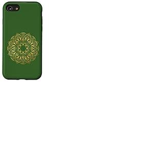 Élégant motif mandala doré, inspiré de la nature, spirituel Coque pour iPhone SE (2020) / 7 / 8