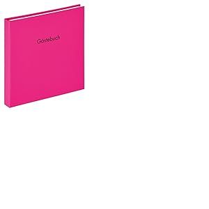 walther design Livre d&rsquo;Or Rose 26 x 25 cm avec gaufrage et Reliure Spirale, Fun GB-206-Q