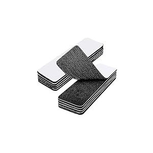 TOZKZO 10 Pièces Scratch Autocollant Double Face,Bande Scratch Adhésive 3 X 10cm Bande Autocollant, Double Face Adhésif Puissant pour Tapis/Coussins de Canapé/Maison/Bureau - Noir
