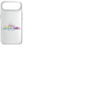 Stuttgart City Skyline Tour TV colorée Stuttgart Coque pour iPhone Air