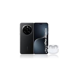 HONOR Magic7 Pro Noir, Smartphone Android 5G, 12Go+512Go, &Eacute;cran AMOLED 6,8", Batterie 5270mAh, HONOR Choice X5 Pro Blanc &eacute;couteurs sans fil inclus &ndash; Version FR [Exclusivit&eacute; Amazon]