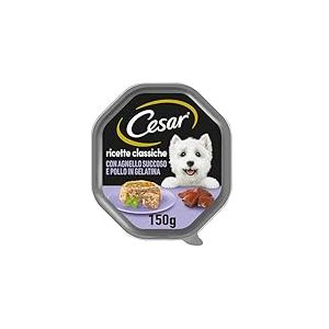 Cesar Recettes Classiques Nourriture Humide pour Chien avec Agneau et Poulet, 1 bacs de 150 g