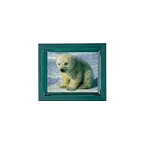 Pixel P31036 Mosaïque Emballage Cadeau Ours Polaire, Image avec Cadre, système d'assemblage très Facile, sans Repassage ni Collage, tesselles en bioplastique