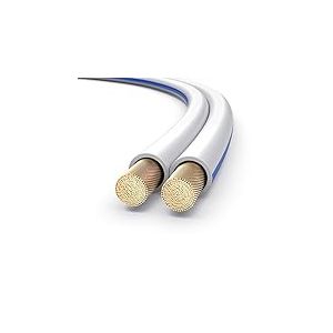 PureLink SP001-010 C&acirc;ble d'enceinte 2x1,5mm&sup2; (99,9% OFC en cuivre Massif 0,10 mm) C&acirc;ble Haut-Parleur HiFi, 10m, Blanc