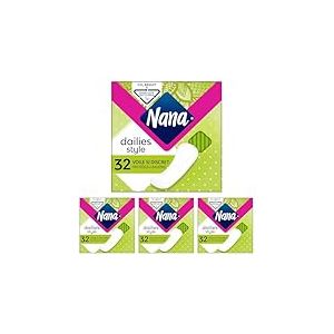 Nana Dailies Style Protège-Lingerie Voile Si Discret - Protège-Slip Ultra Fin et Respirant pour Tous Types de Lingerie - 32 Protège-Slips en Pochette Individuelle (Lot de 4)