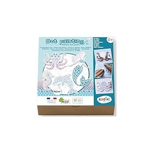 Aladine - Kit Dot Painting Sirène - À partir de 6 ans - Peinture aux Points Enfant - Coffret Loisirs Créatifs - Garçon Fille - Idée Cadeau Anniversaire, Noël - 85483