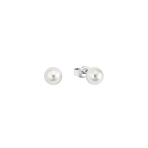 Amor boucles d'oreilles en argent 925 sterling pour femmes, avec perle de cire, 6 cm, argent, Livré dans une boîte cadeau de bijoux, 9062904