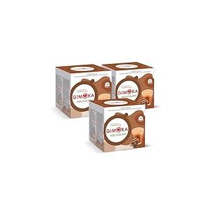 Gimoka - Compatible Pour Nescaf&egrave; - Dolce Gusto - 48 Capsules - Go&ucirc;t NOISETTE - Made In Italy - 3 Paquets De 16 Capsules