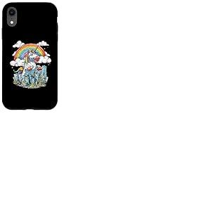 Licorne arc-en-ciel kaiju monstre japonais mignon kawaii Coque pour iPhone XR
