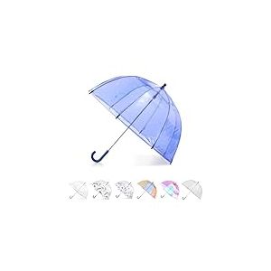 totes - Parapluie transparent à bulles pour enfant avec auvent en forme de dôme, design léger, parapluie de protection contre le vent et la pluie, bleu, Kids - 38" Canopy