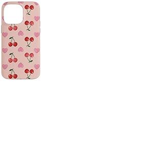 Wild Cherries Hearts Pattern Cherry Red Coque pour iPhone 14 Pro Max