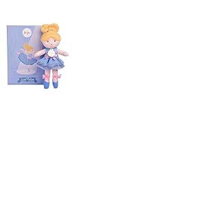 Jolijou - Ma Poup&eacute;e Ballerine Bleue 20 cm &ndash; Poup&eacute;e en Tissu &Eacute;l&eacute;gante avec Chignon Blond &ndash; Compagne R&ecirc;v&eacute;e d&egrave;s 12 Mois &ndash; Jouet d&rsquo;&Eacute;veil Doux et Chic &ndash; Coffret Cadeau Danse - JJ6061