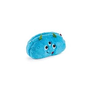 Back2Fun - Trousse réversible Monster, Trousse Scolaire avec Compartiment, Bleu + Vert, Trousse Scolaire réversible Toucher Peluche
