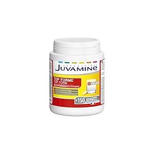 JUVAMINE Top forme, Vitalit&eacute;, Tonus, 12 Multivitamines & 10 Min&eacute;raux, Aide &agrave; R&eacute;duire la Fatigue, Soutient l'Immunit&eacute;, Format 5 mois, 150 comprim&eacute;s, Fabriqu&eacute; en France