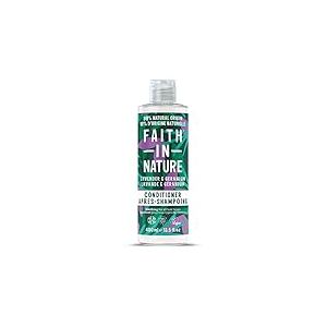 Après-Shampooing Naturel Lavande & Géranium Faith In Nature, Apaisant, Vegan & Cruelty Free, Sans Parabènes & SLES, Pour Tout Type de Cheveux, 400ml