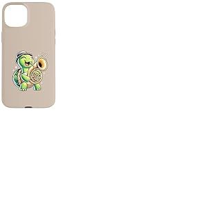 Groupe de musique amusant Turtle Playing Sousaphone Tuba Coque pour iPhone 15 Plus