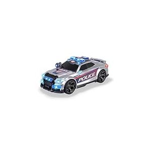 Dickie Toys Street Force - Voiture de Police de 33 cm avec Moteur, lumière Bleue, sirène, Coffre, Voiture de Police pour Enfants à partir de 3 Ans