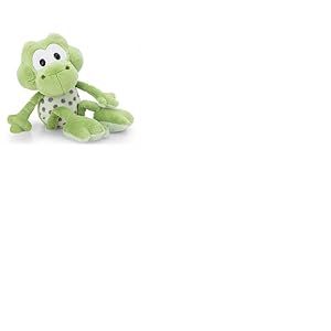 NICI 62266 Grenouille Fridolin en peluche, 18 cm, verte, douce, adorable jouet &agrave; c&acirc;liner et &agrave; jouer, excellente id&eacute;e de cadeau pour enfants et adultes, Vert