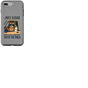 T-shirt amusant avec inscription « Just a Dad Who Always Came Back With the Milk » Coque pour iPhone 7 Plus/8 Plus