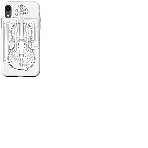 Dessin au trait Violon Coque pour iPhone XR