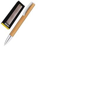 ONLINE Stylo &agrave; bille Vision Nature Maple - &Eacute;l&eacute;gant stylo &agrave; bille rotatif en bois et m&eacute;tal - Dans une jolie bo&icirc;te cadeau - Avec recharge internationale de grande capacit&eacute; - &Eacute;paisseur de trait M
