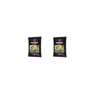 TANOSHI - Soupe Miso L&eacute;gumes & Wakam&eacute; - Soupe Instantan&eacute;e - 3 Personnes - Sans Glutamate Ajout&eacute; - 64,8 g (Lot de 2)