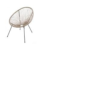 Sunnydays Le Cabana Fauteuil en RESINE Taupe 4 Pieds D72CM H88CM