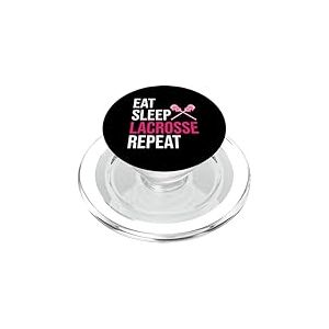 Eat Sleep Lacrosse Repeat Lacrosse PopSockets PopGrip pour MagSafe